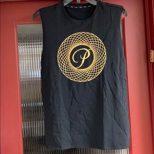 PRJON Organic Cotton Stretch Logo Tank Top New